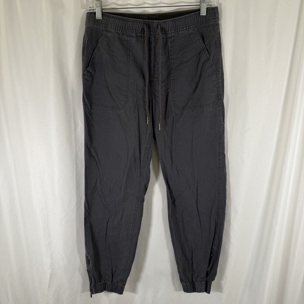 Eddie Bauer Joggers Women's 2 Grey Pull On Drawstring Mid Rise Cotton Blend